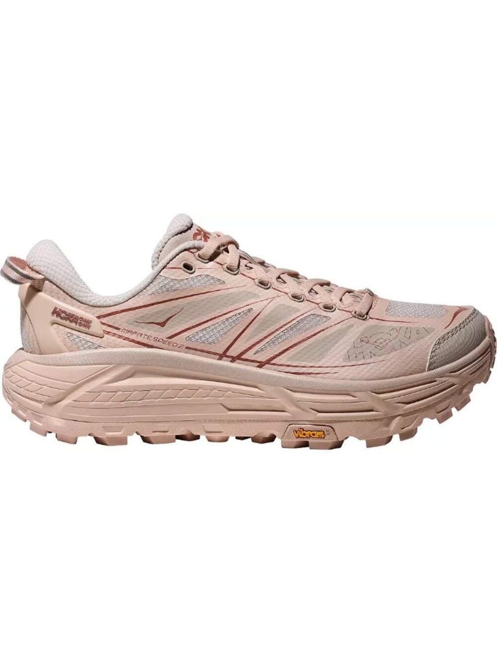 NWOB HOKA Women's Mafate Speed 2 Shoes Beech Wood/Stucco Size 6